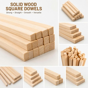 Varillas Cuadradas de Madera Premium, Palos de Madera Maciza Duraderos para el Ensamblaje de Muebles y Manualidades - Product Image 2