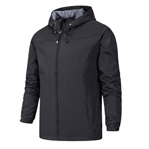 Vente en gros de coupe-vent à capuche décontracté de haute qualité, veste coupe-vent légère pour hommes, personnalisable avec logo - Product Image 2