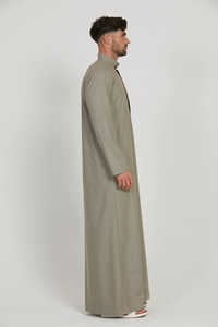 Thobe musulman brodé marocain de haute qualité, toutes tailles, manches courtes, col rond, pour les fêtes islamiques - Product Image 4