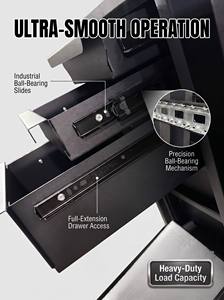 Boîtes à outils robustes pour camionnettes OEM, 5 tiroirs, coffre de rangement personnalisé en acier noir pour passage de roue - Product Image 5