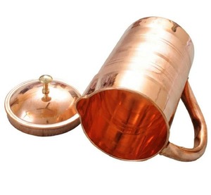 Pichet en cuivre fait main avec poignée et couvercle, rétro, grande capacité, décoratif, durable, pour la cuisine - Product Image 6