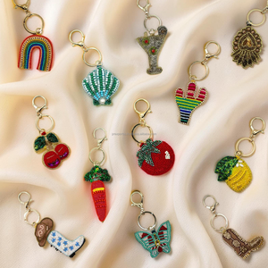 Zero Zero Start Porte-clés et breloque de sac en perles, motif jargon de score de pickleball, broderie artisanale de perles de rocaille, cadeau de boutique, artisanat - Product Image 6