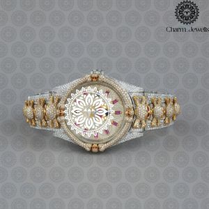Montre de luxe Charm_Jewells en acier inoxydable, boîtier 40 mm, cadran en verre, mouvement mécanique analogique, bracelet tendance pour homme, date automatique, 10 bars - Product Image 1