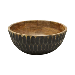 AL ALAM HOME Bol de service en bois fait main, durable, écologique, passe au lave-vaisselle, design minimaliste pour la vaisselle et le service - Product Image 3