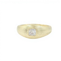 Maßgefertigter Vintage-Ring für Damen, 18K Vergoldet, 4-Schichtig Plattiert, Sterling Silber, 10mm 3,0g Eternity-Band-Ring mit Quadratischem Kanalbesatz