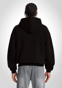 Sweat-shirt à capuche épais et délavé pour homme, personnalisé par le fabricant, avec broderie numérique et fermeture éclair, idéal pour l'hiver 2025 - Product Image 4