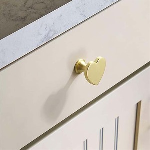 Boutons de meuble en laiton brossé hexagonaux Spring Gold, pour armoires et tiroirs de cuisine, boutons modernes en alliage de zinc - Product Image 6