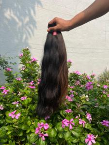 Extensiones de Cabello Humano Remy 100% Virgen, Ondulado Liso Sedoso, Doble Trama con Textura Profunda, Marrón Oscuro - Modelo Genius Weft, 1 kg de Peso - Product Image 2