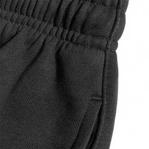 High Quality French Terry Cotton Oversized Baggy Sweatpants Custom Straight Curved Striped <b>Trousers</b> with Drawstring Rope - Product Image 6