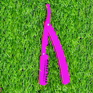 Hot Sale Pink Color Hairdressing Thinning Razor Professional <b>Swing</b> Lock Barber Razor with Sharp <b>Single</b> Edge Stainless Steel - Product Image 3