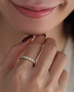 ผู้จัดจำหน่ายเครื่องประดับชั้นดีของขวัญสุดหรูสำหรับผู้หญิง cvddiamond ทองแข็ง10K VVS-VS กะรัตวงแหวนเพชรสำหรับปลูกในห้องปฏิบัติการที่ดีที่สุด - Product Image 1