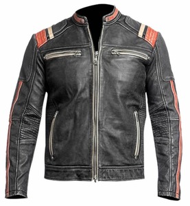 Classic Vintage Cafe Racer Distressed Genuine Leather <b>Jacket</b> Men Motorcycle <b>Biker</b> <b>Jacket</b> - Product Image 1