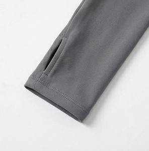 Combinaison de yoga à quart de zip pour femme, justaucorps de compression à manches longues pour la gym, combinaison courte de yoga avec passe-pouce - Product Image 6