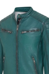 Blouson de motard en cuir de luxe pour homme, style vintage, cuir véritable, service d'échantillons OEM disponible dans le monde entier - Product Image 2