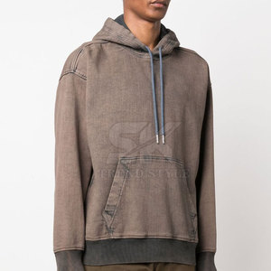 Sudaderas con Capucha para Hombre con Lavado Ácido, Venta Directa de Fábrica 2026, Sudaderas con Capucha con Lavado Ácido Sólido y Logotipo Personalizado para Hombre - Product Image 3