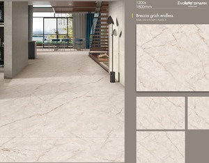 Baldosa de Porcelana de Gran Formato con Aspecto de Mármol Blanco de 1200x1800, Baldosa para Interiores con Efecto Piedra para Sala de Estar - Product Image 5