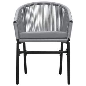 Conjunto de Comedor para Jardín en Negro y Gris - Product Image 5