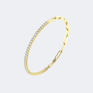 1.51CTW Round Prong-<b>Set</b> Diamond Tennis Bracelet - Product Image 6