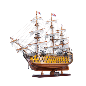 Maquette de navire HMS Victory peinte, modèle de navire en bois de 60 cm à assembler, produits artisanaux, décorations pour la maison - Product Image 4