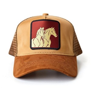 Gorra Trucker de Malla Marrón Personalizada con Aplique de Caballo en el Panel Frontal, Ajustable, Unisex, Casual, de Moda, para Playa, OEM 2026 - Product Image 5
