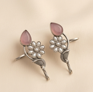 DIVYORO Bracelets en forme de fleur en quartz rose - Product Image 1