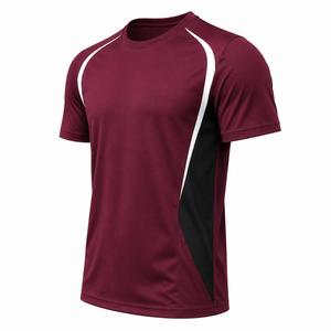 Sporty Men's Custom Colors O-Neck Short Sleeve T-<b>Shirt</b> Solid Color Quick Dry Regular Fit Knitted <b>100</b>% <b>Polyester</b> Eco-Friendly - Product Image 4
