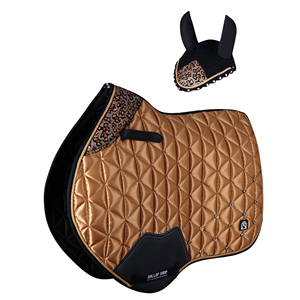 Tapis de selle matelassé à motif floral en coton et polyester pour l'équitation, idéal pour la compétition, l'entraînement et l'usage quotidien - Product Image 4