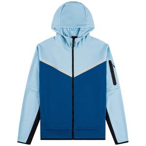Nouveau Style costume personnalisé deux pièces ensemble veste zippée survêtement Polyester fermeture éclair survêtement coupe-vent survêtement pour hommes 2026 - Product Image 1