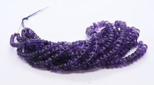 Perles Rondelles Lisses en Améthyste Naturelle Africaine AAA 5-10 MM, Perles de Pierre Précieuse Améthyste Unie, Rondelles d'Améthyste Dégradées, Pierres Précieuses en Vrac - Product Image 5