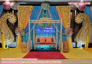 Décoration de scène pour réception de mariage marocaine, scène de mariage contemporaine à thème blanc à Toronto, scène de cérémonie de mariage tendance - Product Image 6