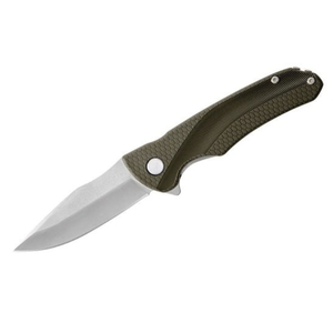 Navajas Plegables Plateadas Verdes con Empuñadura Ergonómica Texturizada, Hoja de Acero Inoxidable, Clip para Cinturón, para Campismo al Aire Libre y Uso Diario - Product Image 2