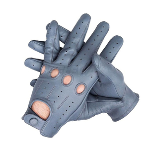 Gants de conduite en cuir pour hommes et femmes, design en cuir véritable souple, respirants, classiques - Product Image 5