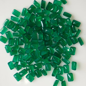Ónix Verde Natural, Corte Octogonal de 6x4MM, Gema Suelta de la Mejor Calidad para Joyería, Gemas de Red Mountain en su Origen - Product Image 1