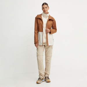 Veste coupe-vent d'hiver pour femme, élégante, épaisse, légère, à capuche, en toile imperméable et respirante, avec fermeture éclair, motif uni, logo personnalisé - Product Image 2