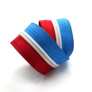 Nouveau style 5 #   Fermeture éclair en nylon de couleur contrastée, ruban de fermeture éclair personnalisé bicolore pour vêtements de sport - Product Image 1