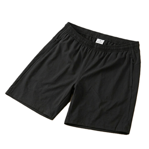 Custom LOGO Men's 100% Polyester Men's Shorts <b>Elastic</b> Waist with Draw <b>Cord</b> Side Zipper Pockets Workout Breathable Sports Shorts - Product Image 2