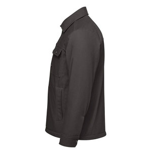Camisa Chaqueta de Lona Negra para Hombre con Cierre de Botones y Bolsillos en el Pecho, Estilo Workwear, Corte Regular, para Otoño - Product Image 4