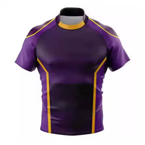 Maillot de rugby brodé personnalisable en polyester épais pour hommes – Vêtement de football durable pour écoles et universités – Vente en gros - Product Image 4