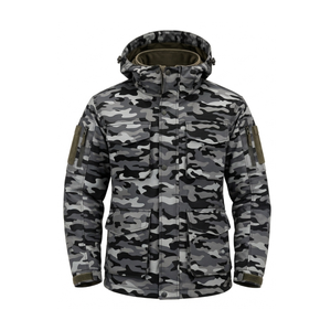 Veste de chasse d'hiver pour homme, coupe camouflage personnalisée, imperméable, coupe-vent, respirante, softshell, solide, confortable, pour la pêche, la randonnée tactique - Product Image 1