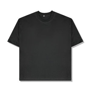 T-shirt Homme 100% Coton Lourd Luxe Coupe Ample Épaules Tombantes Personnalisable Logo Motif Lettres Tissé Vierge - Product Image 1