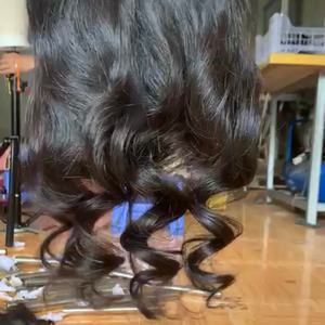 Perruque en cheveux humains non Remy vietnamiens bruts, double trame, boucles œuf, boucles Fumi, boucles rebondissantes, double trame, cuticules alignées, sur mesure - Product Image 3