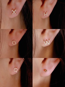 ZAWO HOUSE <b>Silver</b> Plated Lab Grown Diamond Round Drop <b>Stud</b> Earrings Luxury Women's - Product Image 3