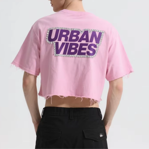 เสื้อยืดโอเวอร์ไซส์ผ้าคอตตอนหนา 240 กรัม สำหรับผู้ชาย ลายกราฟิก พิมพ์ลายสกรีนแบบกำหนดเอง ประดับด้วยเพชรเทียม - Product Image 3