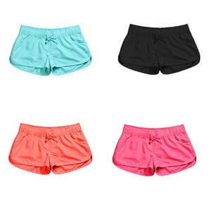 Shorts Deportivos y de Playa para Mujer, Transpirables, de Poliamida, Cintura Alta Elástica, Color Sólido Informal - Product Image 1