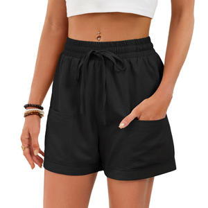 Shorts Casuales para Mujer, Transpirables, Cintura Media, Cómodos, Elásticos, con Bolsillos, para Verano - Product Image 2