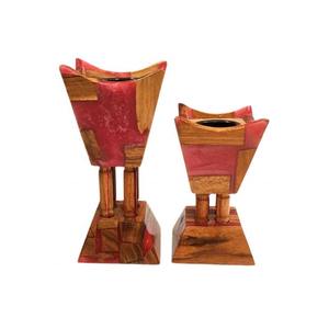 Quemador de incienso Bakhoor de resina epoxi y madera, estilo árabe antiguo - Product Image 4