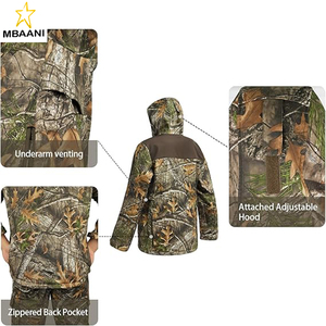 Men's <b>Camo</b> <b>Jacket</b> Hunting Hooded Softshell Fleece Lined Outdoor Hiking Coat - Product Image 6