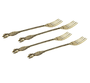 Fourchettes élégantes en laiton, manche classique simple, couverts modernes, 2 pièces, cuillère à dessert en laiton, meilleur prix - Product Image 6