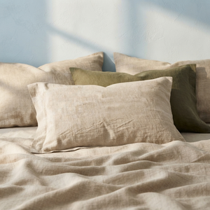 Housse de coussin carrée en lin moderne, personnalisable, lavable, avec fermeture à boutons, pour la maison et l'hôtel - Product Image 2