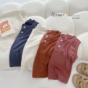 Venta al por mayor de ropa para niños, chaleco de bebé, ropa de verano de algodón para niños y niñas, ropa cómoda para niños pequeños - Product Image 6